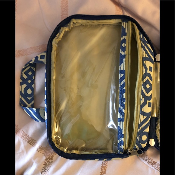 Cosmetics bag, Blue/Gold Travel, with sturdy handles - Picture 5 of 6